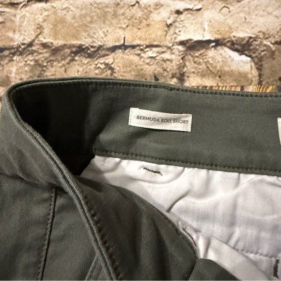 LOFT Green Cotton Stretch Bermuda Roll Shorts - Picture 4 of 4